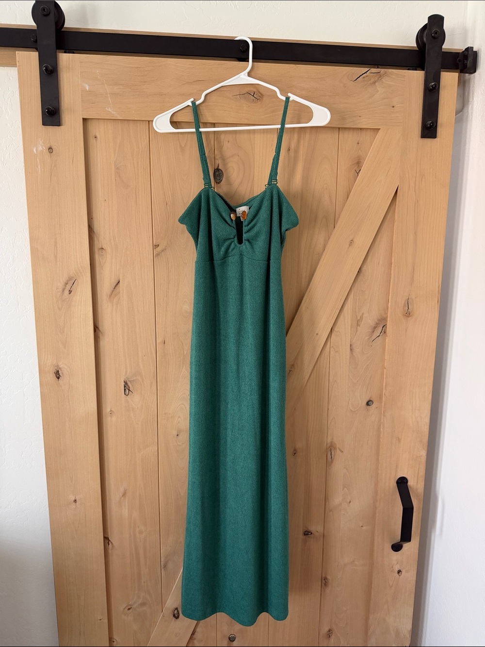 a new day - Emerald Green Strappy Maxi Dress